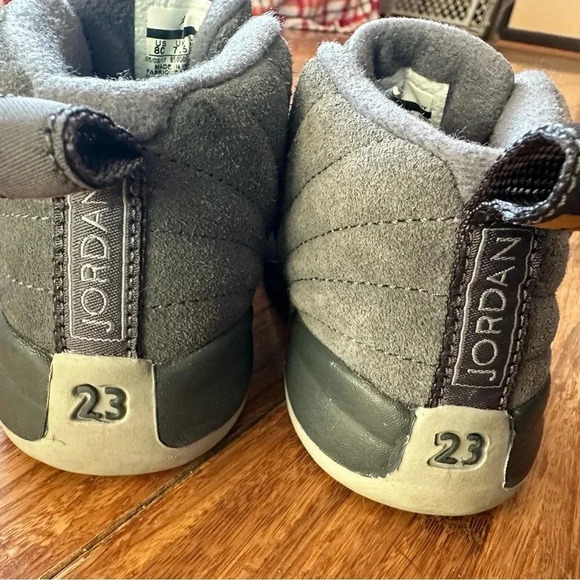 NIKE AIR JORDAN 12 RETRO BT DARK GREY/WOLF GREY - Picture 2 of 5